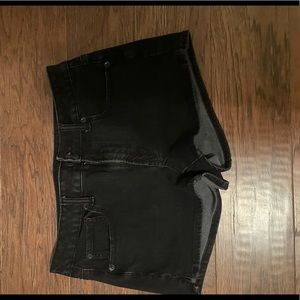 Black jean shorts